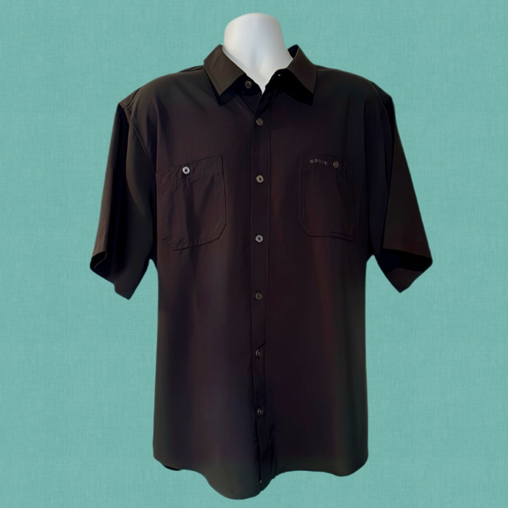 Orvis Classic Collection | Short Sleeve Shirt| Size - Large | Black Lightweight